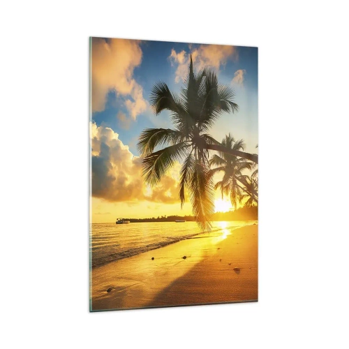 Schilderen op glas - Caribische droom - 80x120 cm
