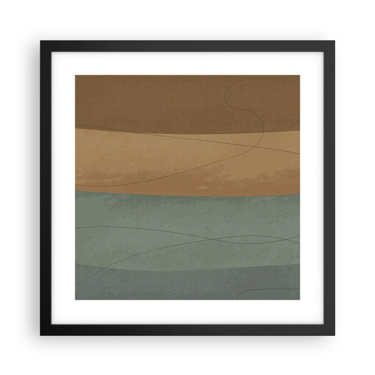 Poster in een zwarte lijst - Horizontale compositie - 40x40 cm