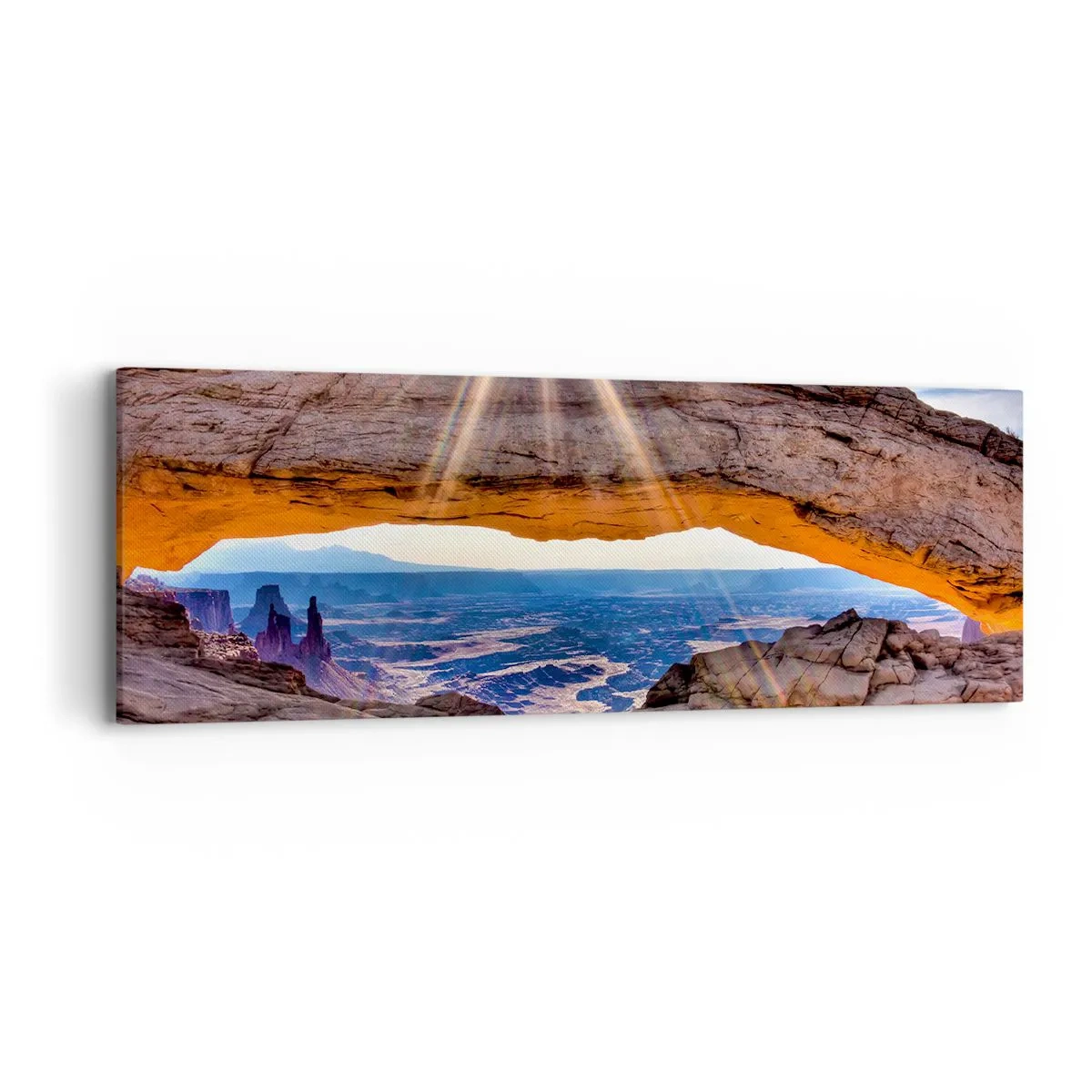 Schilderen op canvas - Door de rotspoort - 90x30 cm