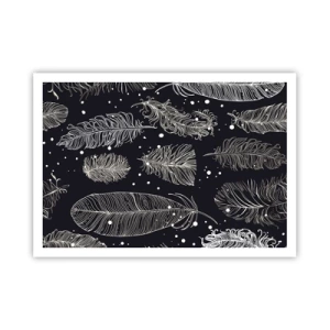 Poster - Gevederde kant - 100x70 cm