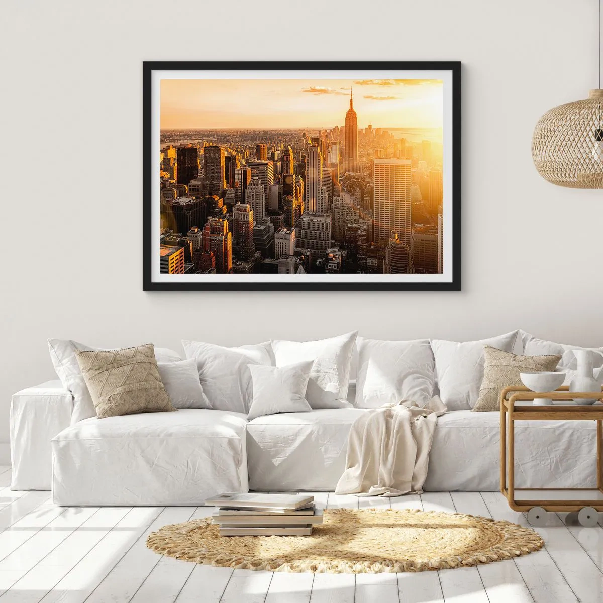 Poster in een zwarte lijst - Groeien in de zon - 100x70 cm