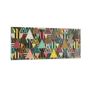 Schilderen op glas - In ritme op drie - 100x40 cm