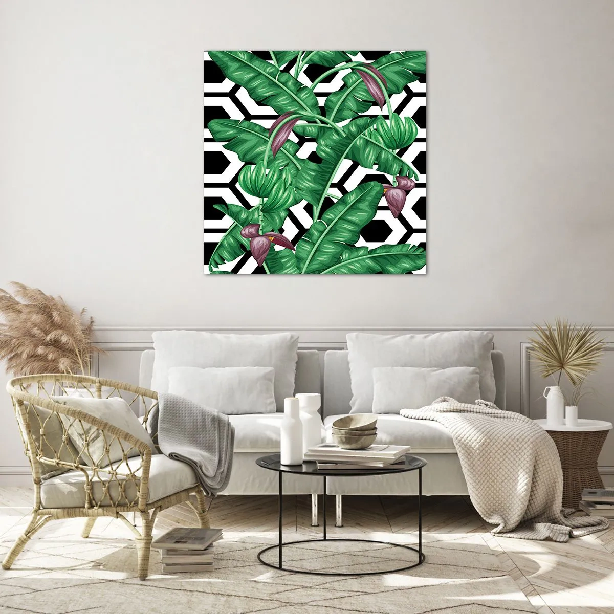 Schilderen op glas - Van nature een symmetrische compositie - 60x60 cm