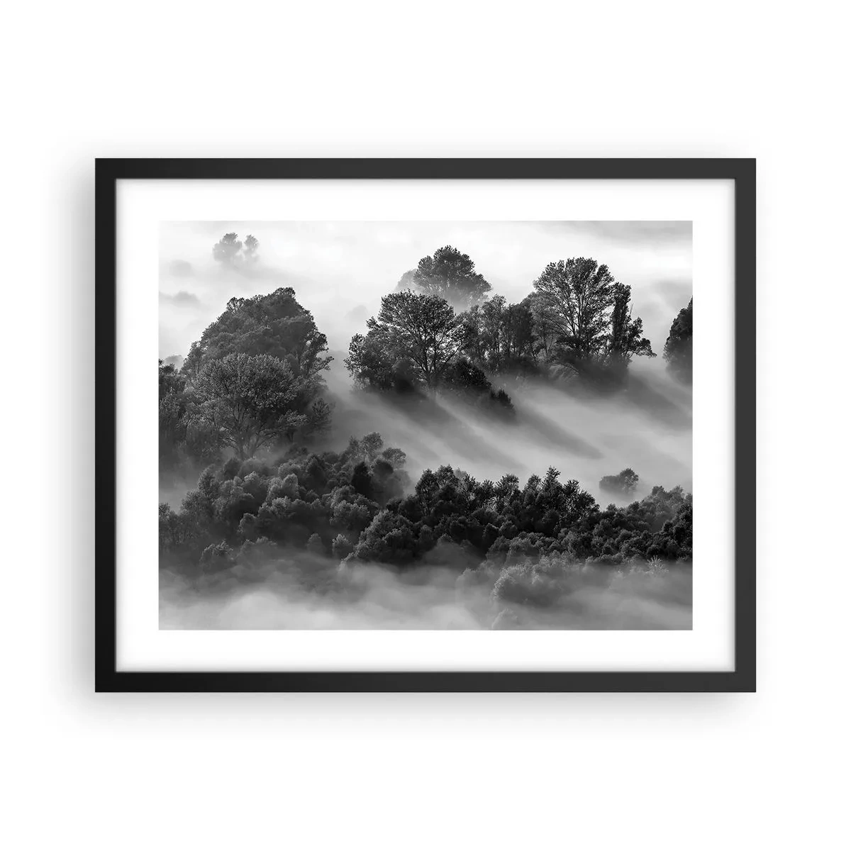 Poster in een zwarte lijst - Opstaand uit de slaap - 50x40 cm