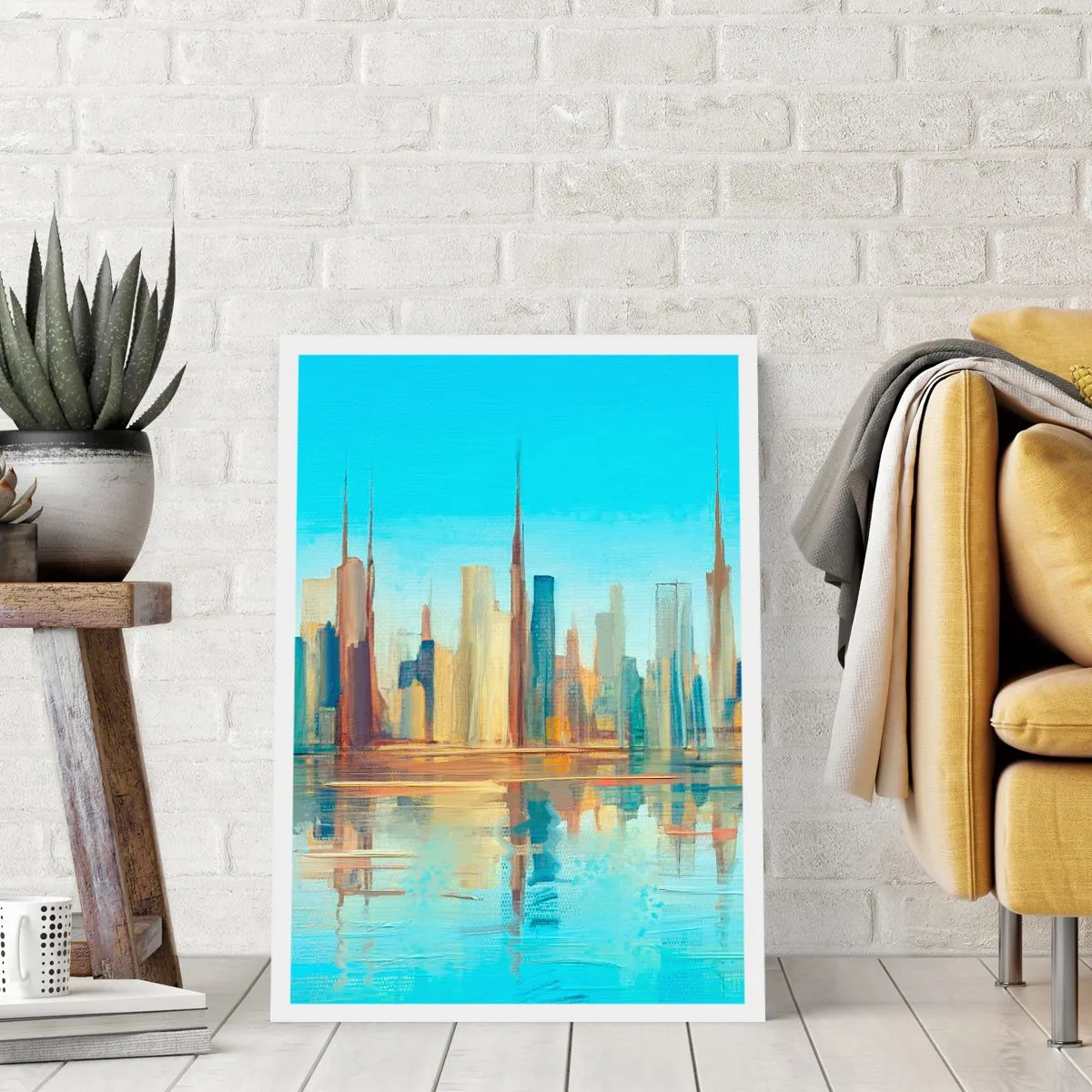 Poster - Een zonnige metropool - 70x100 cm