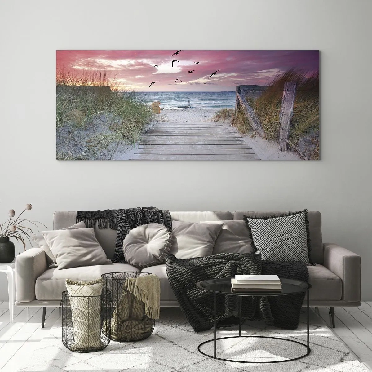 Schilderen op glas - Baltische indruk - 120x50 cm