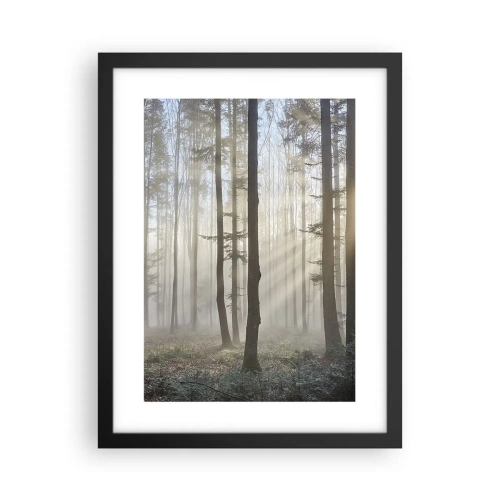 Poster in een zwarte lijst - De mist werd ook wakker - 30x40 cm