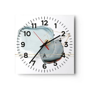 Wandklok - Klok - Een studie van druppels - 30x30 cm