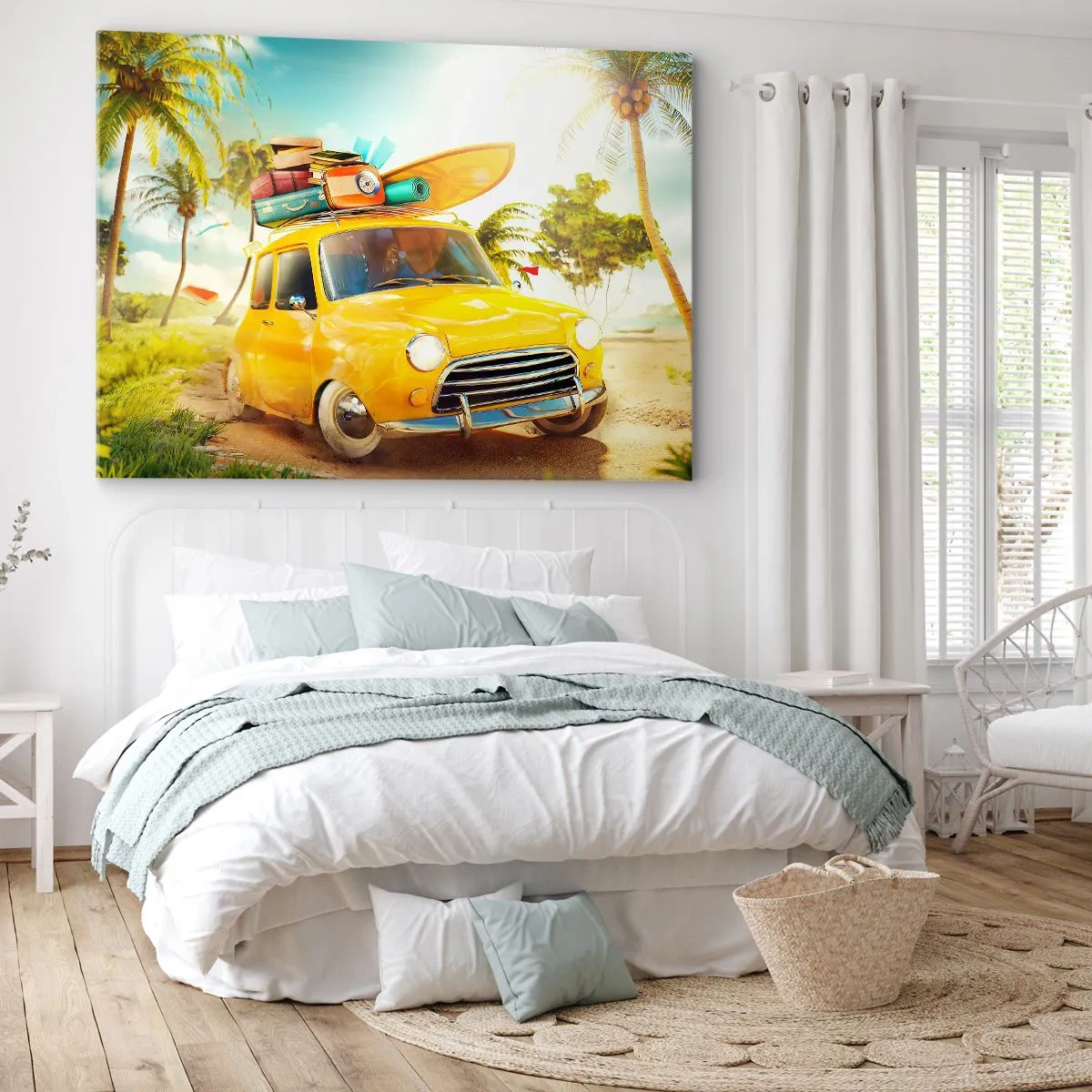 Schilderen op canvas - Een reis voor meer dan één glimlach - 120x80 cm