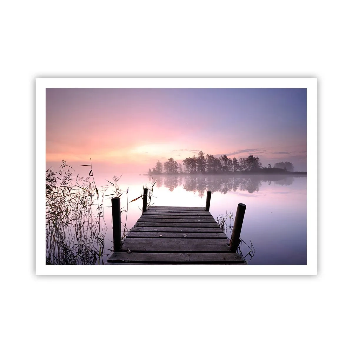 Poster - Van de lila mist... - 100x70 cm