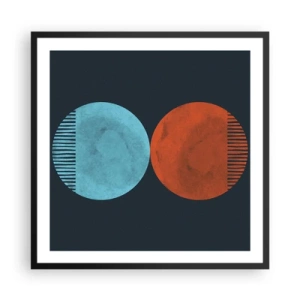 Poster in een zwarte lijst - Alleen geometrie? - 60x60 cm