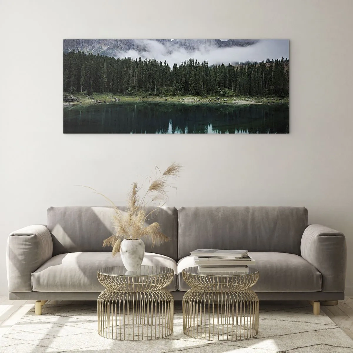 Schilderen op glas - Stil, stil, laten we het drinkwater niet wakker maken... - 120x50 cm