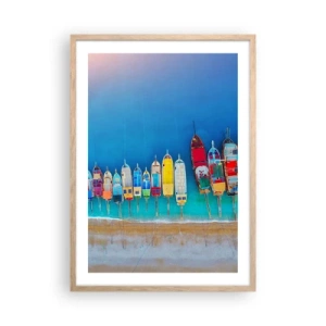 Een poster in een licht eiken lijst - Vanuit vogelperspectief - 50x70 cm