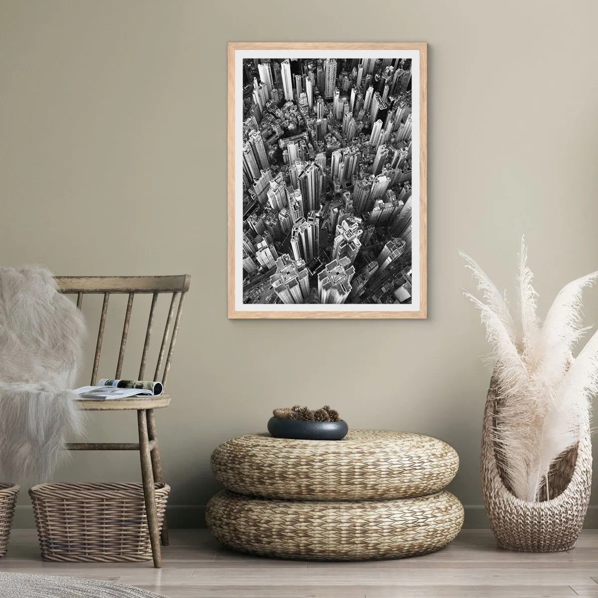 Een poster in een licht eiken lijst - Nog steeds hoger en hoger - 61x91 cm