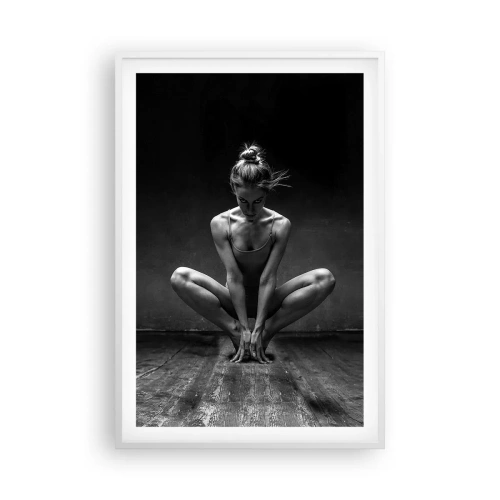 Poster in een witte lijst - Concentratie van dansenergie - 61x91 cm