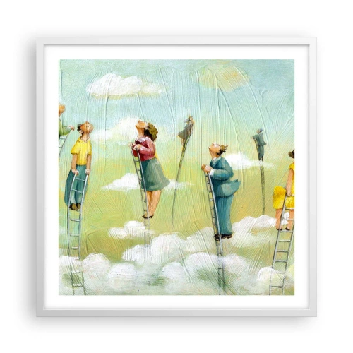 Poster in een witte lijst - Achter je droom - 60x60 cm