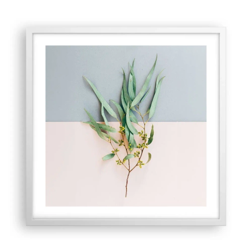 Poster in een witte lijst - Subtiliteit in pastelkleuren - 50x50 cm