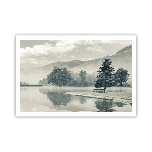 Poster - Het meer slaapt nog - 91x61 cm