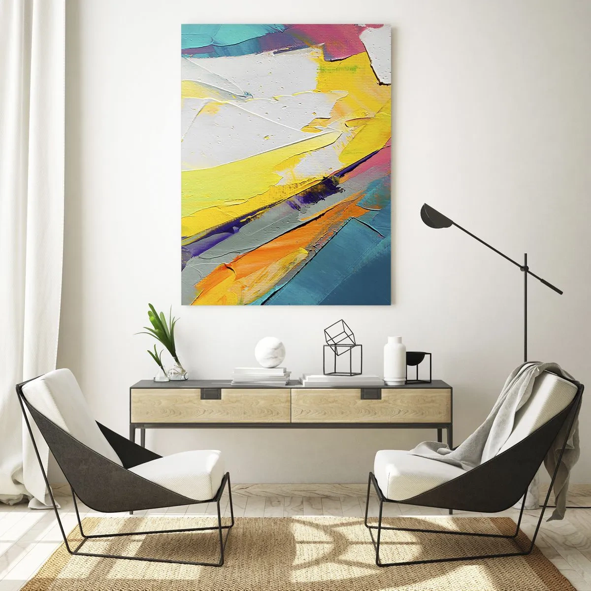 Schilderen op glas - De anatomie van licht - 50x70 cm