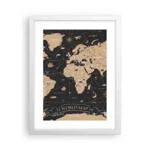 Poster in een witte lijst - De grenzen van mijn wereld - 30x40 cm