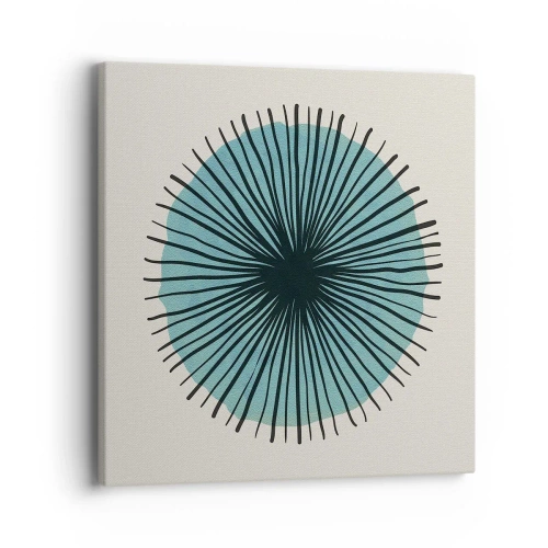 Schilderen op canvas - Stralend in het blauw - 40x40 cm