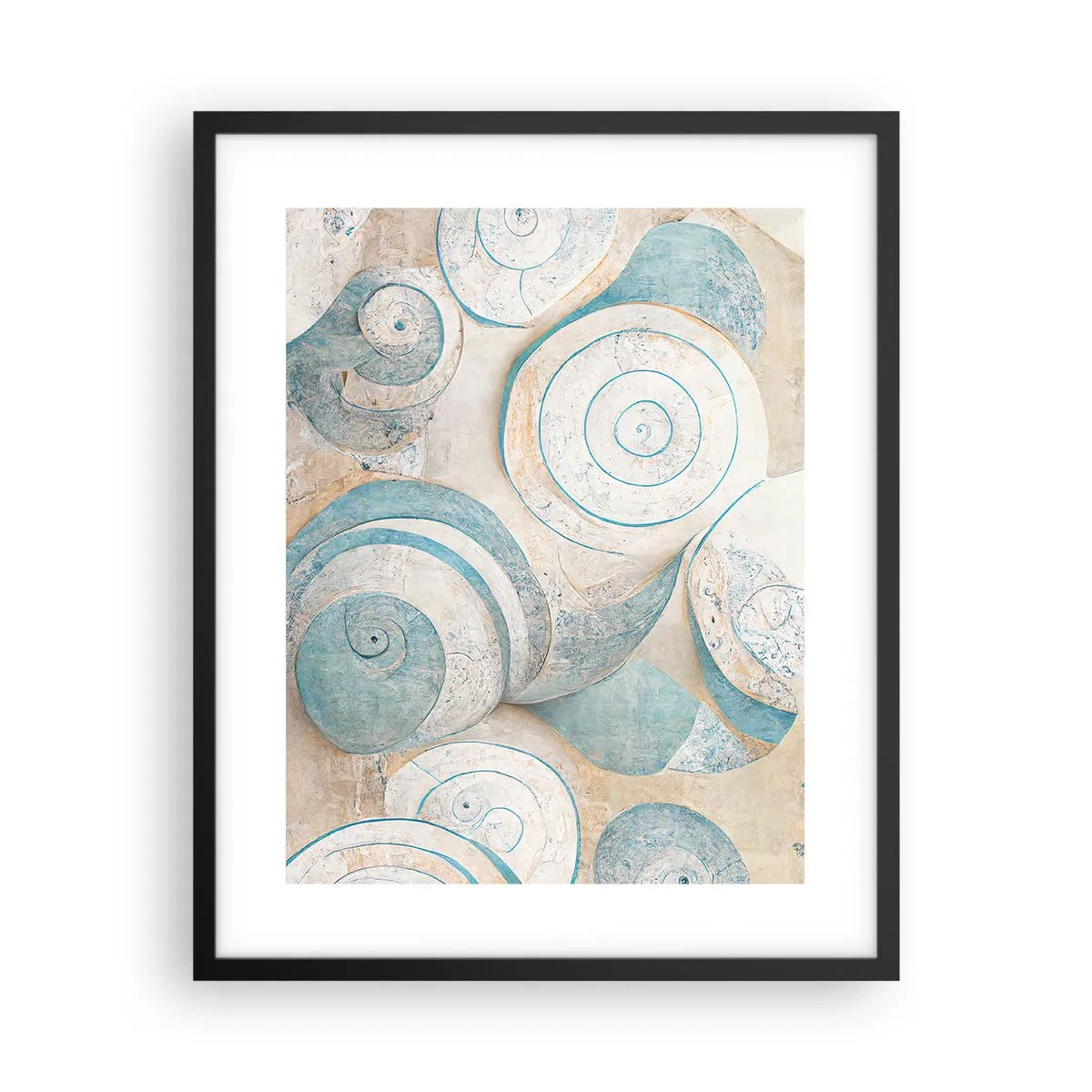 Poster in een zwarte lijst - Wat zit er in de schelp? - 40x50 cm