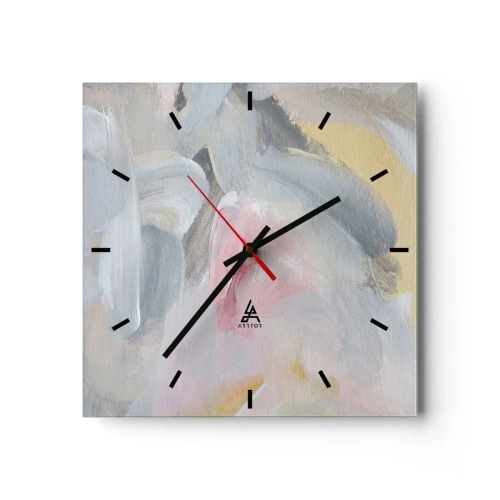 Wandklok - Klok - In een pastelkleurige wereld - 30x30 cm