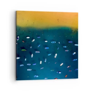 Schilderen op canvas - Vakantie spel - 70x70 cm