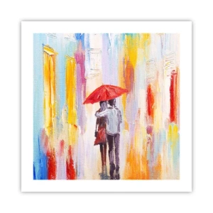 Poster - Laat het maar regenen - 50x50 cm