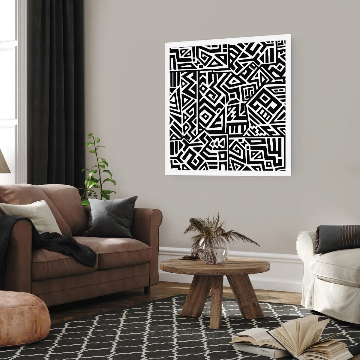 Poster - Pre-Columbiaanse compositie - 50x50 cm