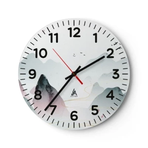 Wandklok - Klok - Over de toppen - 30x30 cm