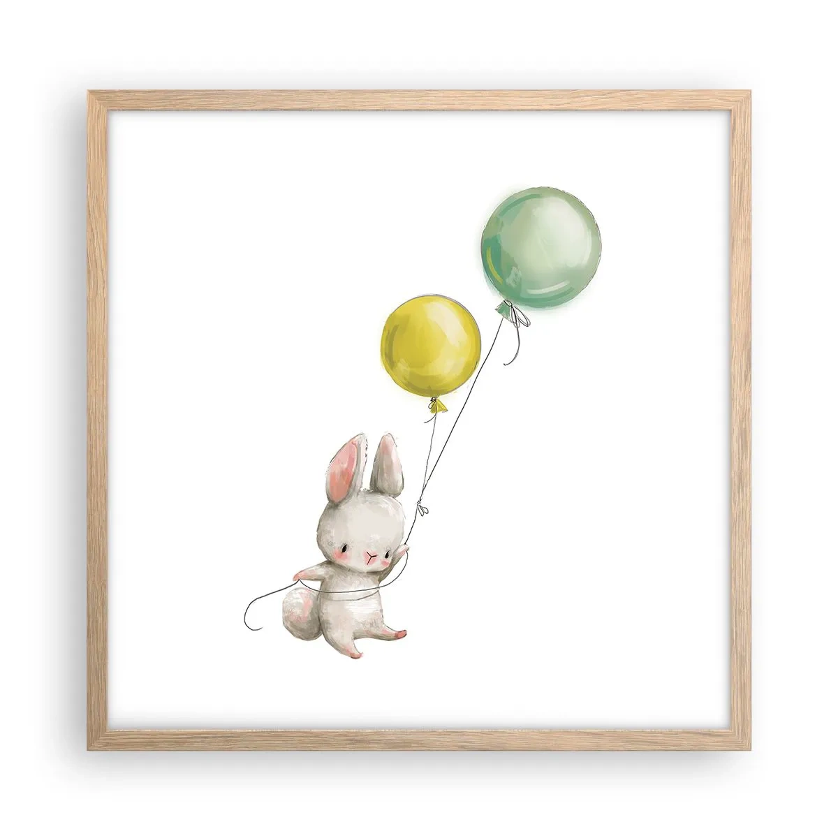 Een poster in een licht eiken lijst - Ik ga ook vliegen! - 50x50 cm