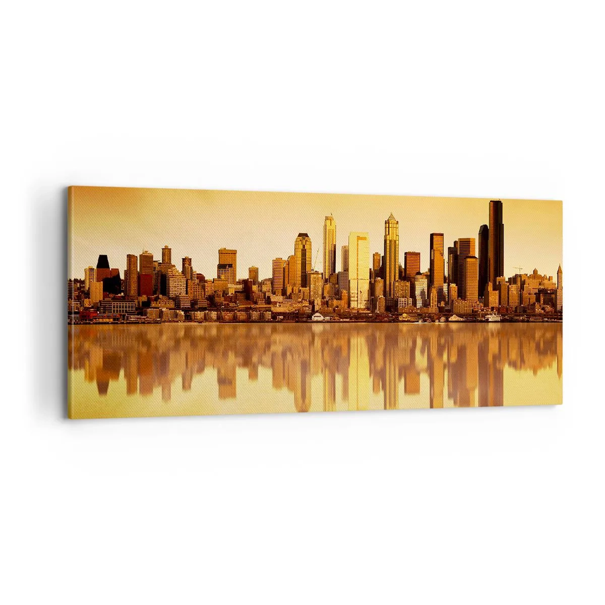 Schilderen op canvas - De stilte van de metropool - 100x40 cm