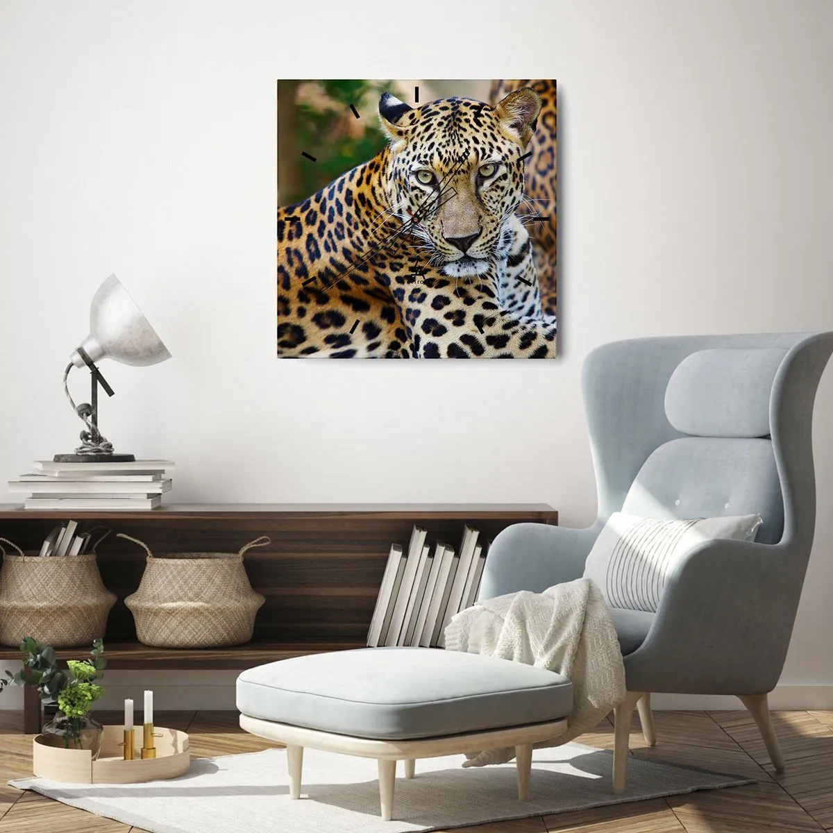 Wandklok - Klok - Wild en kalm - 30x30 cm