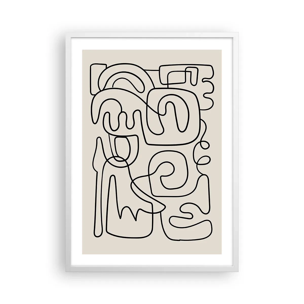 Poster in een witte lijst - Volg het pad - 50x70 cm