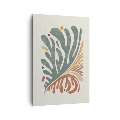 Schilderen op canvas - Veelkleurig blad - 70x100 cm