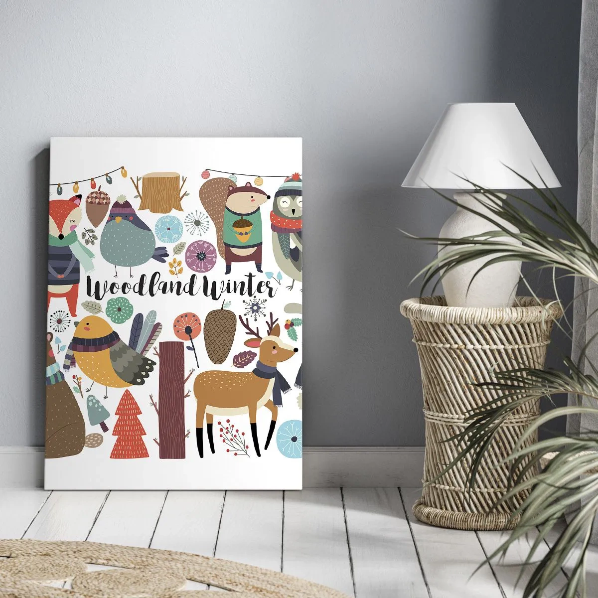 Schilderen op canvas - Sprookjesvakantie in het bos - 45x80 cm