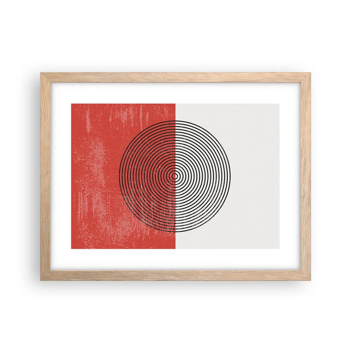 Een poster in een licht eiken lijst - Op de kop geslagen - 40x30 cm