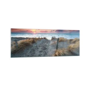 Schilderen op glas - Je liet een regenboog van licht stralend... - 140x50 cm