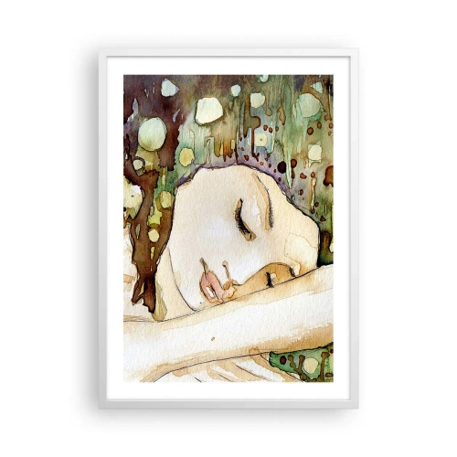 Poster in een witte lijst - Een smaragd-violette droom - 50x70 cm
