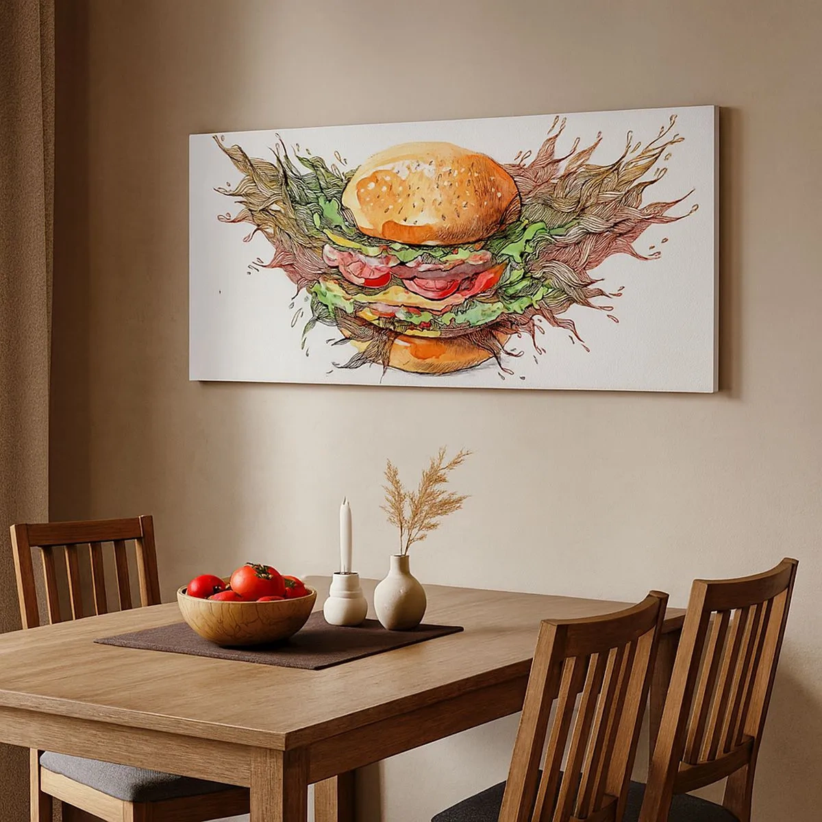 Schilderen op canvas - Hete verleiding - 100x40 cm