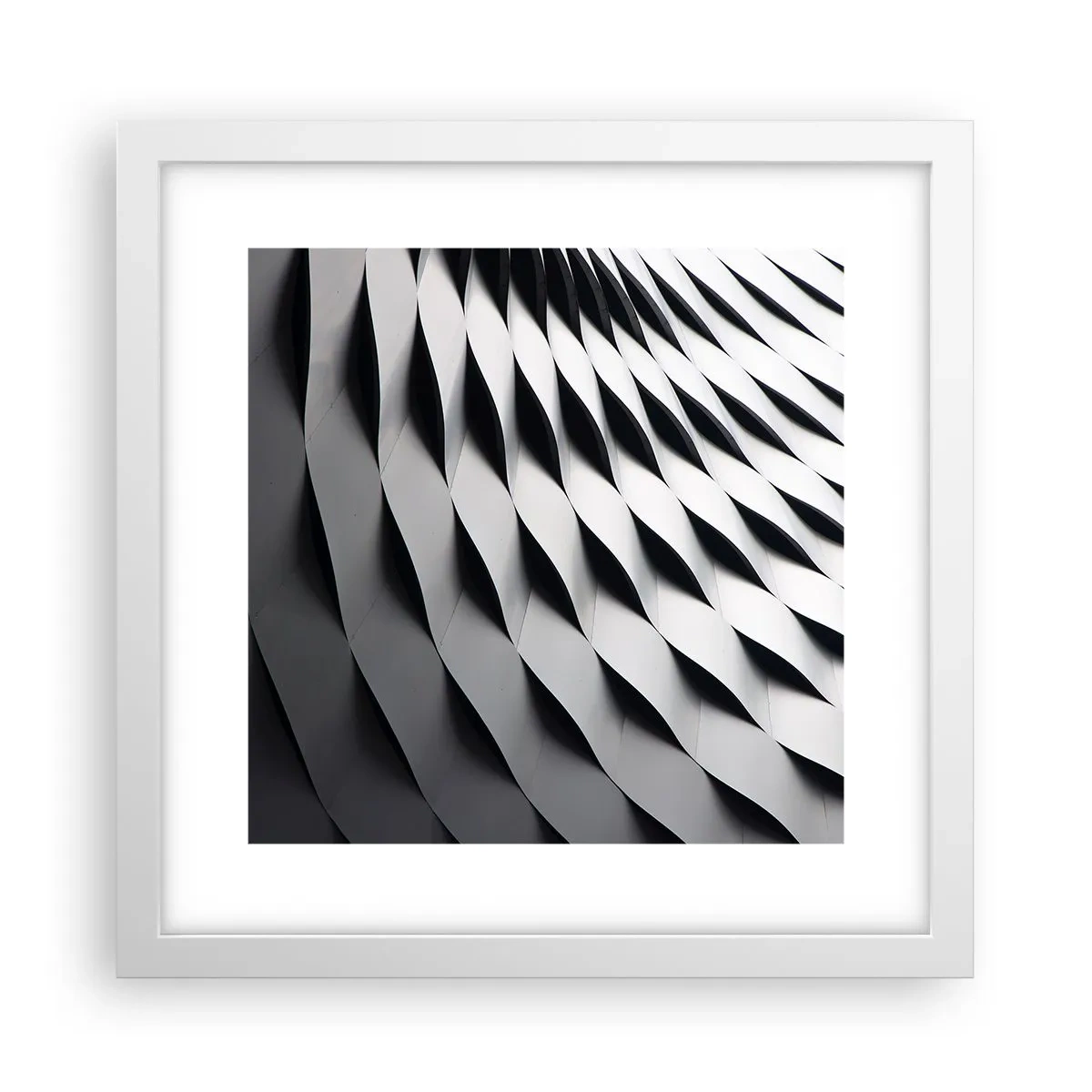 Poster in een witte lijst - Aan de oppervlakte van de golven - 30x30 cm