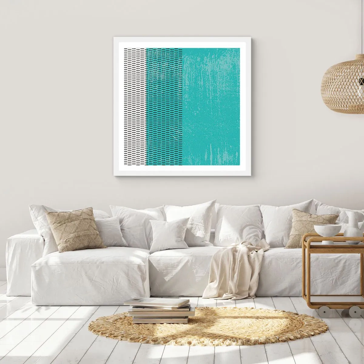 Poster in een witte lijst - Een uitgebalanceerde compositie - 40x40 cm