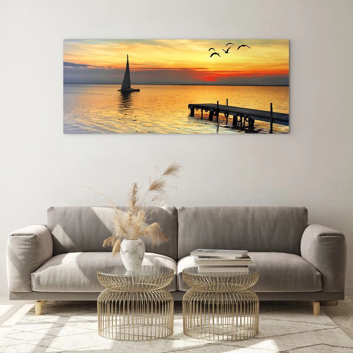 Schilderen op glas - De avonden keren terug - 120x50 cm