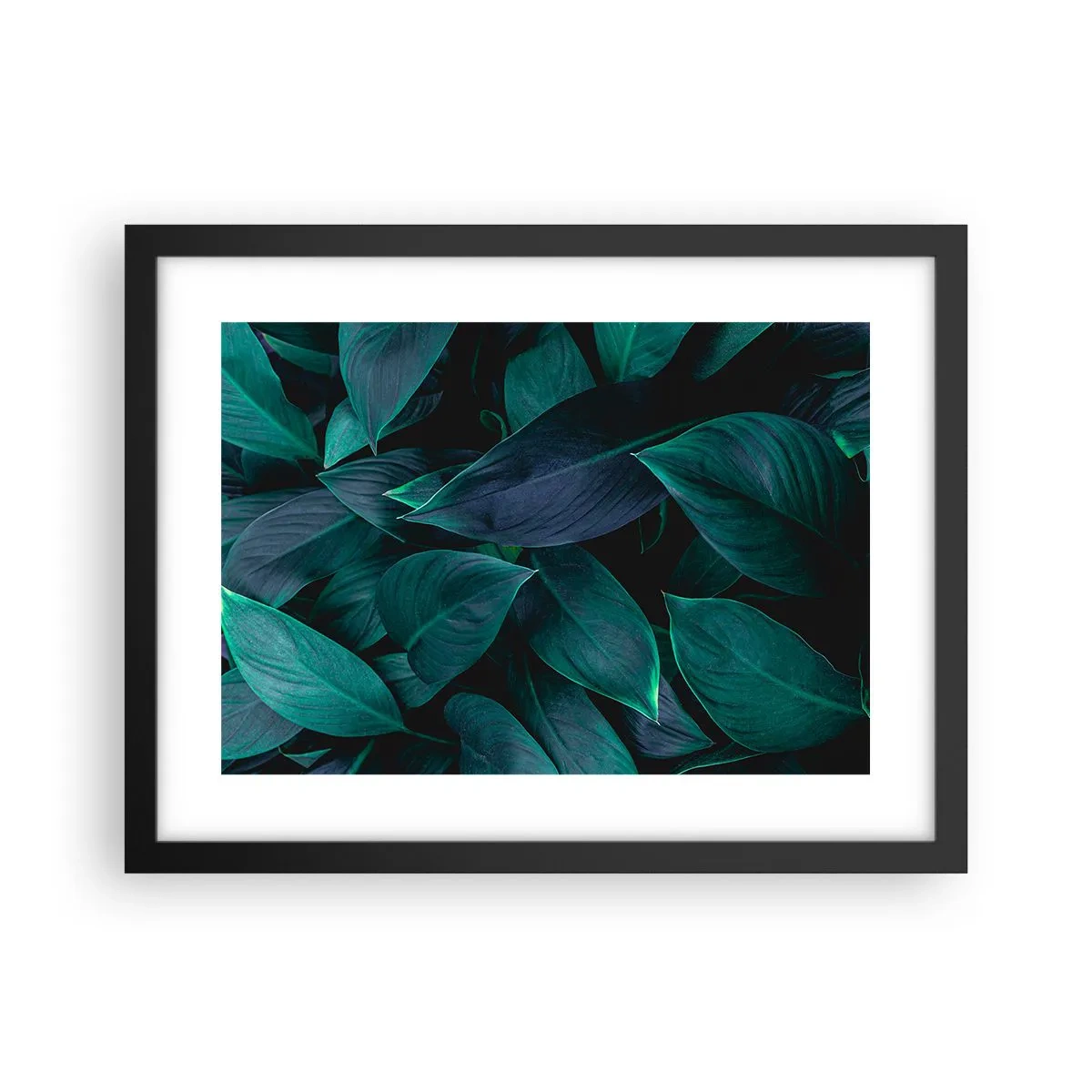 Poster in een zwarte lijst - Groen op zichzelf - 40x30 cm