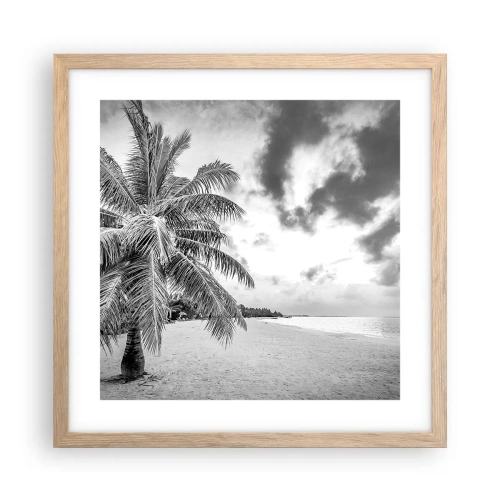 Een poster in een licht eiken lijst - Wanneer je verlangt naar eenzaamheid... - 40x40 cm