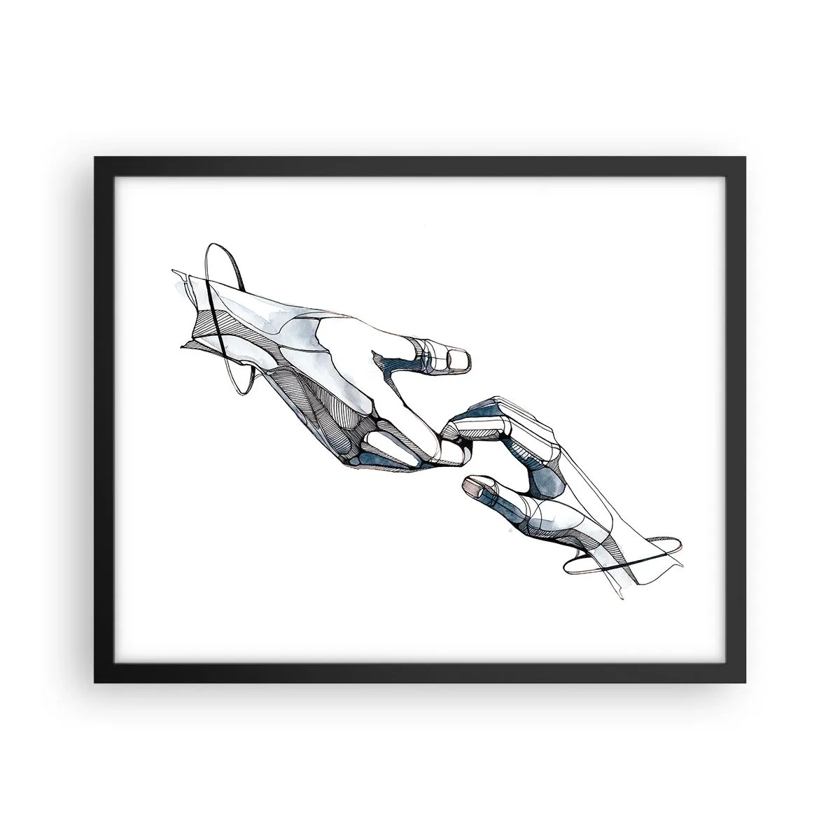 Poster in een zwarte lijst - Een goed gebaar - 50x40 cm