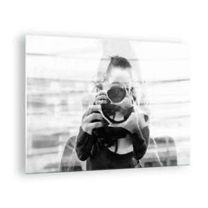 Schilderen op glas - De maker en zijn materiaal - 70x50cm - Maker en materiaal - Moderne wanddecoratie voor woonkamer en slaapkamer ARTTOR