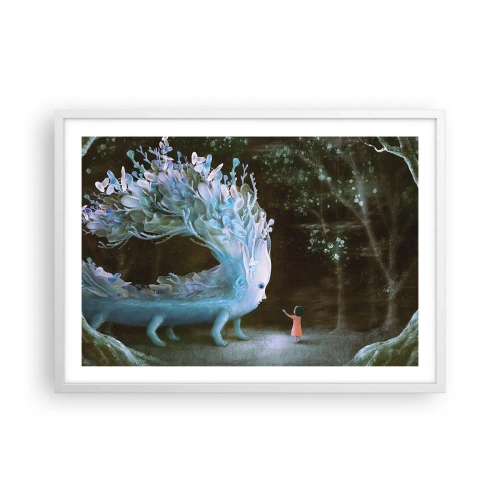 Poster in een witte lijst - Fantastische ontmoeting - 70x50 cm