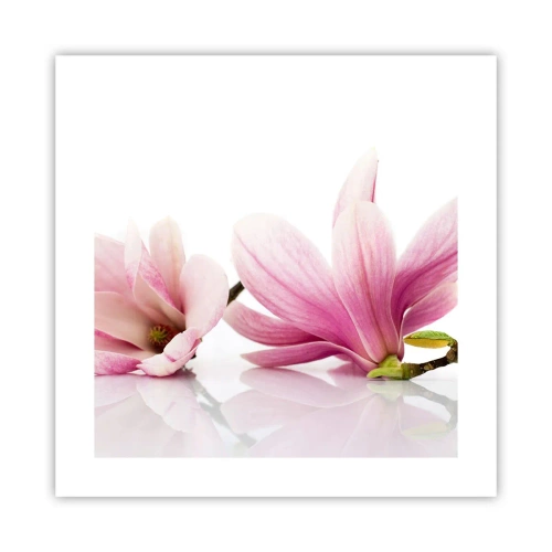 Poster - Delicaat als een lentebriesje - 40x40 cm